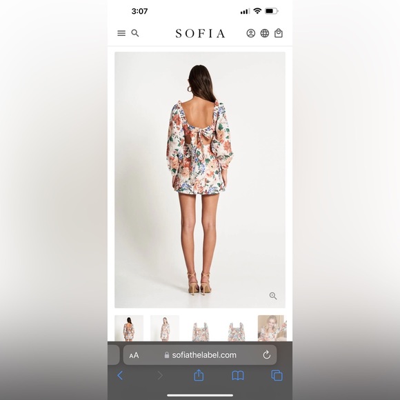 Sofia the Label GOLDIE CUT OUT MINI DRESS - Botanical - Picture 5 of 10